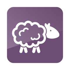 Sheep icon. Farm animal vector illustration
