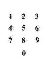 Blot Font Numbers set