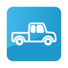 Pickup truck vector icon. Farm