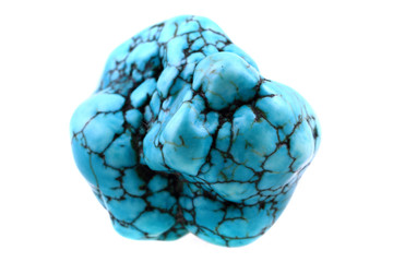 turquoise mineral isolated