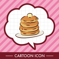 fast food pancake flat icon elements,eps10