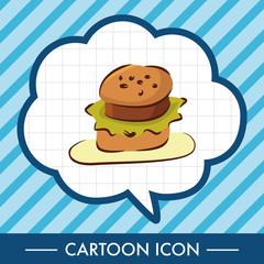 fast food hamburger flat icon elements,eps10