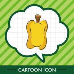 vegetable Green pepper flat icon elements,eps10