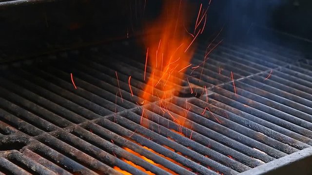 BBQ Grill and glowing coals. You can see more BBQ, grilled food, fire flames in my set
