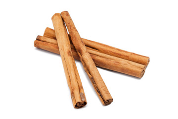 cinnamon sticks isolated on white background