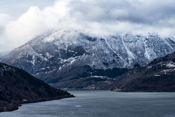 Fjord and mountain landscape in Norway