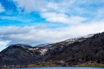 Rural mountain village in a mountain valley