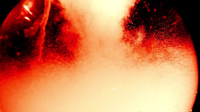 Red Hell Water Active Bubbling Blows Mushroom of Bubbles