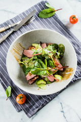 salad with beef