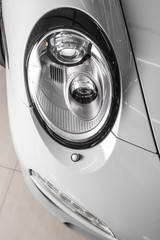 Car detailing series : Clean gray car headlight