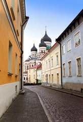 Fototapeta na wymiar Alexander Nevsky Cathedral. Old city, Tallinn, Estonia