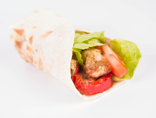 Chicken fajita wrap sandwich