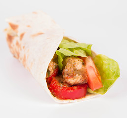 Chicken fajita wrap sandwich