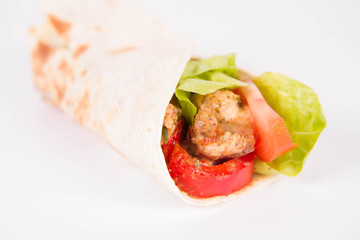 Chicken fajita wrap sandwich