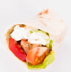 Chicken fajita wrap sandwich
