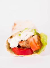 Chicken fajita wrap sandwich