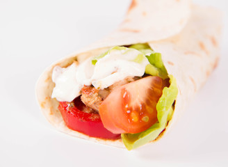 Chicken fajita wrap sandwich