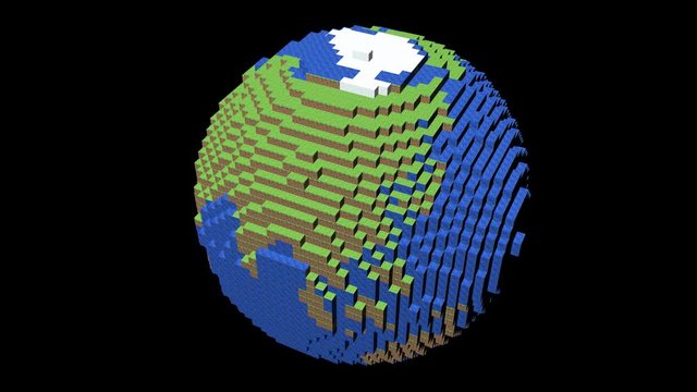 Styled Earth in Motion. Perfect Loop