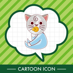 cat cartoon theme elements