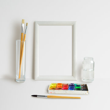 Frame Mock Up with Watercolour