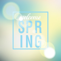 Spring Vector Typographic Poster or Greeting Card Design