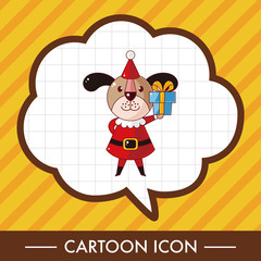 animal cartoon christmas style theme elements