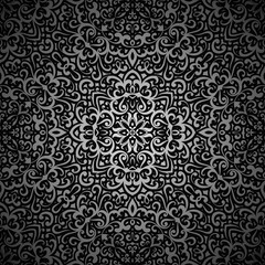 Vintage black background, decorative pattern