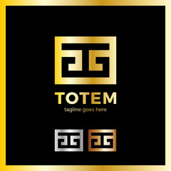 Obraz premium Totem Letter T Logo