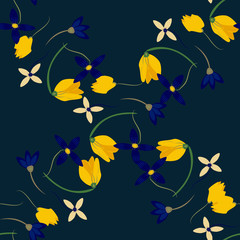Fototapeta na wymiar Light floral background in vector. Colorful spring natural cover, print, for web