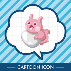 easter rabbit theme element vector,eps