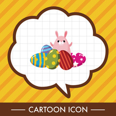 easter rabbit theme element vector,eps