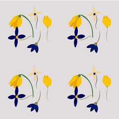 Obraz premium Light floral background in vector. Colorful spring natural cover, print, for web