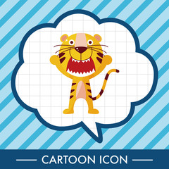 animal tiger cartoon theme elements