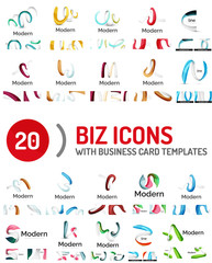 Large set of business line logos