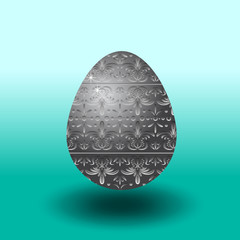 A single easter egg with abstract texture and Smooth Shadow on the Ground.