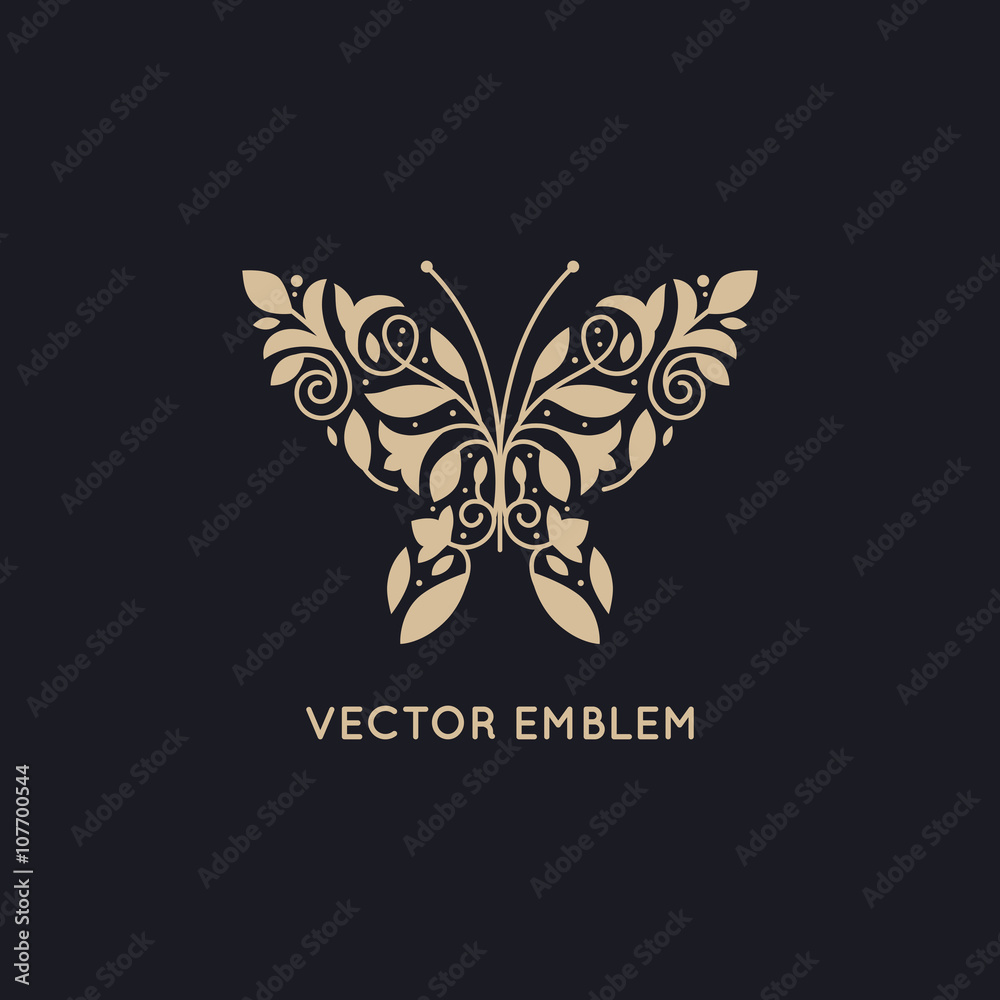 Poster vector abstract logo design template and emblem