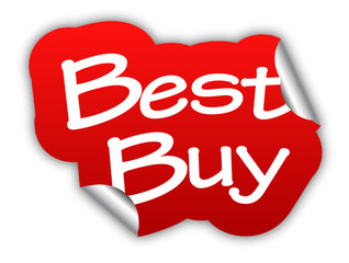 red vector sticker best buy