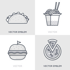 Vector set of logo design templates and emblems