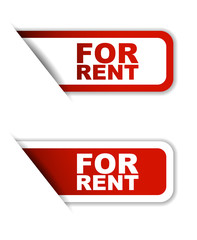 red set vector paper stickers for rent