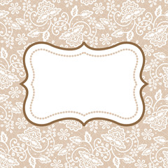 card with lace