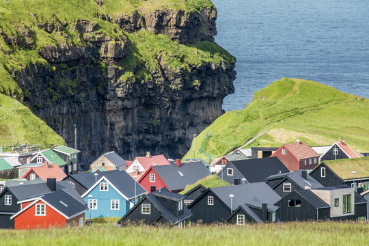 Village of Gjogv on the Faroe Islands