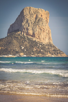 Calpe. Alicante. Arenal Bol beach Mediterranean sea in Spain.