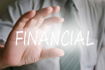 businessman hand, financial