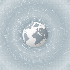 Obraz premium Concept Earth Planet Design for Technology Futuristic Poster or Flyers