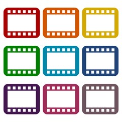 Film Frame icons set