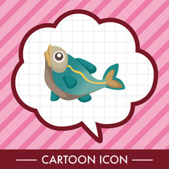 fish cartoon theme elements