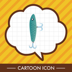 Fishing bait theme elements