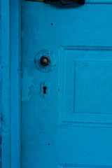 Blue Door Without a Handle