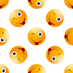 Fototapeta premium smile emoji seamless 