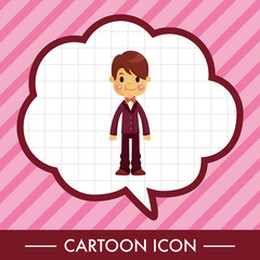 boy man cartoon theme elements